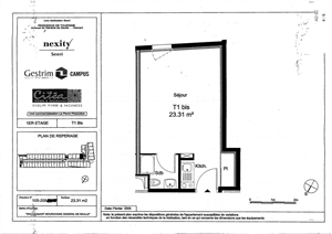 studio à la vente -   92140  CLAMART, surface 23 m2 vente studio - UBI430589141